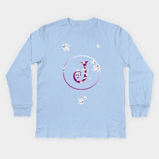 Initial J with flowers Kids Long Sleeve T-Shirt